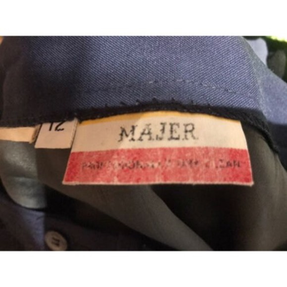 Vintage Black Majer Wool Pencil Skirt with Union Tag, sz 12, fits like modern 8 - Picture 5 of 7